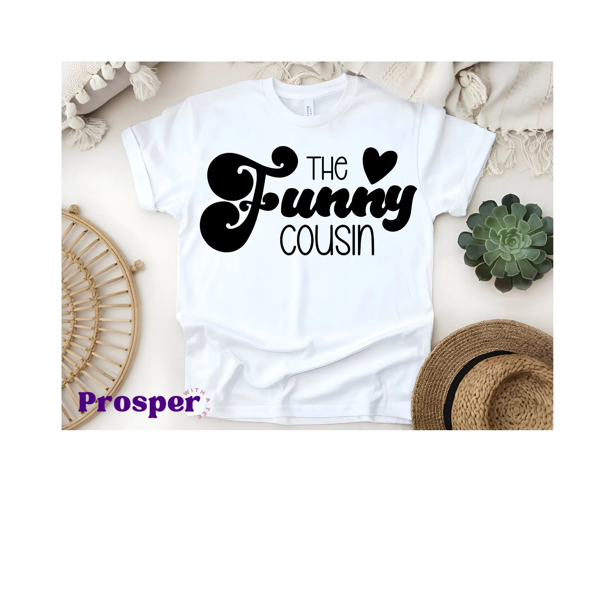 Cousins crew T-shirt Prosper with a tee