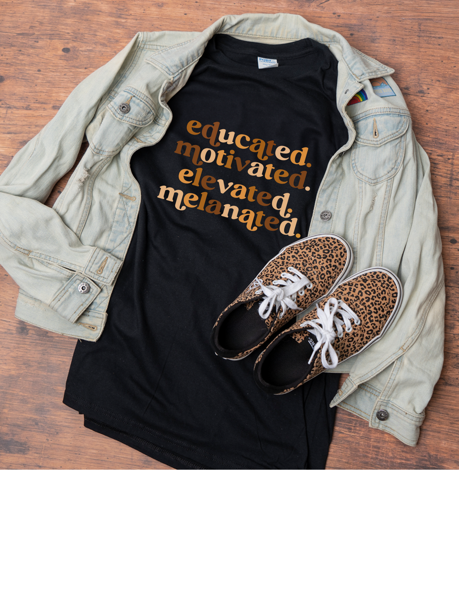 Melanated Short Sleeve t-Shirt Prosper with a tee