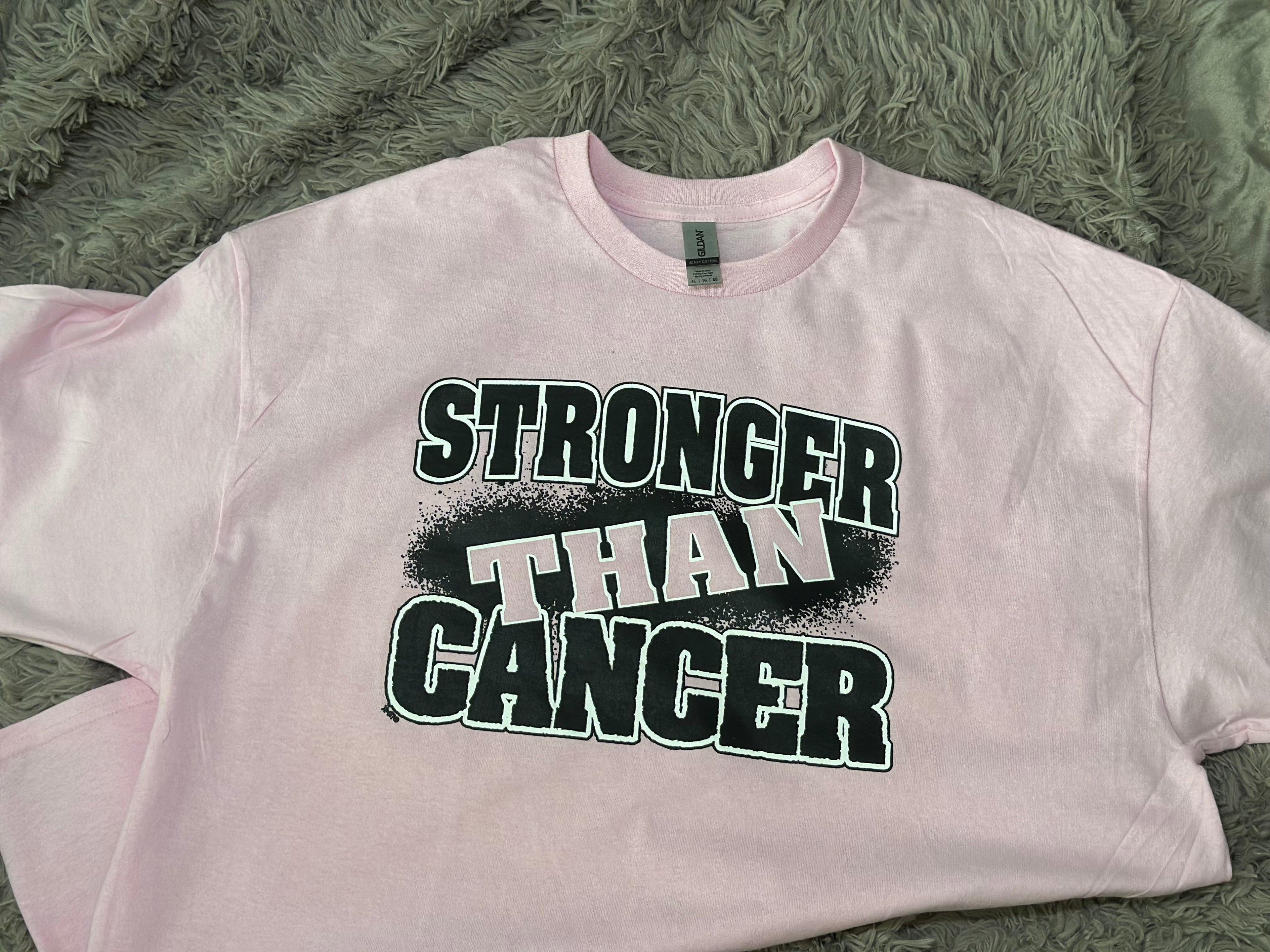 Stronger than Cancer t-shirt (BreastCancer)