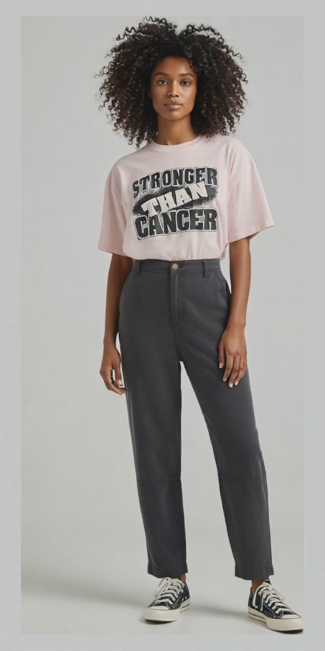 Stronger than Cancer t-shirt (BreastCancer)